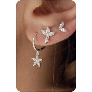 Sterling Silver Earrings for Women - Hypoallergenic Cartilage Earrings for